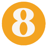 somosmoodhr numbers 8 otto eight Sticker
