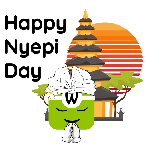 Happy Nyepi Sticker by Wakuliner