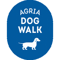 Agria Dog Walk Sticker by Agria Eläinvakuutus