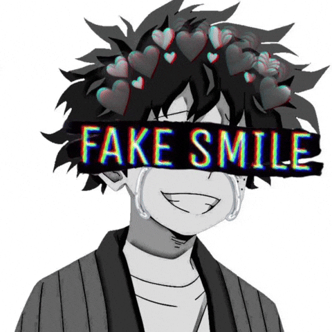 Sad Fake Smile GIF