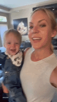 Ah-ah-achoo! Toddler Can't Contain Laughter as Mom Fakes Sneezes