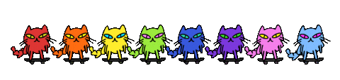 Animation Rainbow Sticker