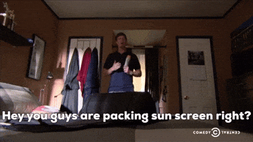 Are You Packing Sun Screen?