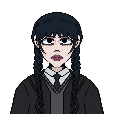 Happy Wednesday Addams Sticker