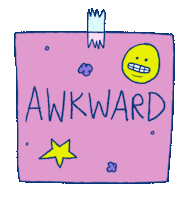 Awkward Oh No Sticker by Katharine Kow