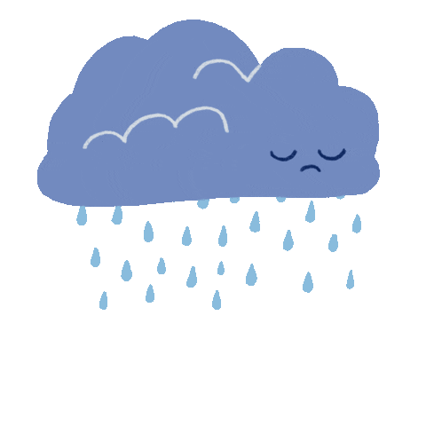 Sad Rain Sticker