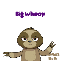 No One Cares Sloth Sticker by VeeFriends