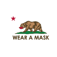 Bear Mask Sticker by California Governor Gavin Newsom