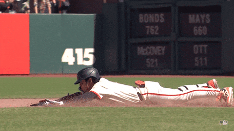 Sliding Giants Baseball GIF by San Francisco Giants