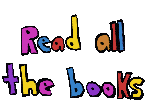 Read All The Things Sticker by Jake Martella