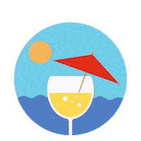 Cocktail Time Travel Sticker by Flight Centre