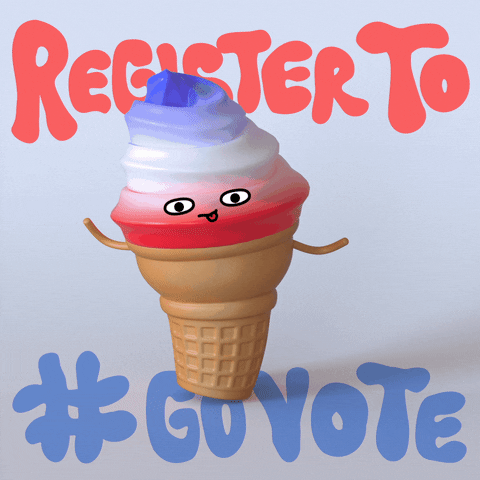 Register To Vote Red White And Blue GIF by #GoVote
