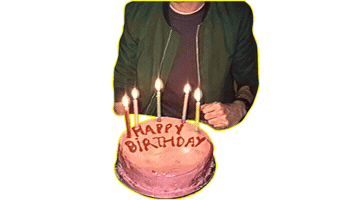 happy birthday cake Sticker by Bastille Dan