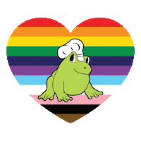 Gay Pride Love Sticker by One Fat Frog
