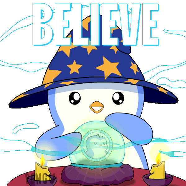 Crypto Believe Sticker by Pudgy Penguins