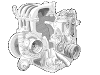 Motor Engine Sticker