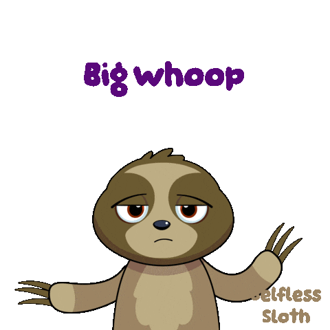 No One Cares Sloth Sticker by VeeFriends