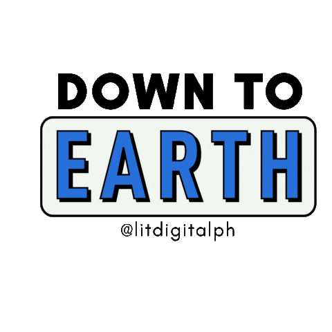 Down To Earth Sticker by Lit Digital PH