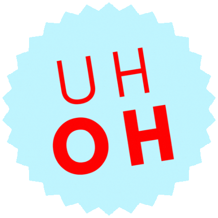 Uh-Oh Oops Sticker by studio huske