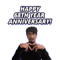 68Th Anniversary Sticker