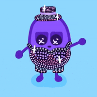 Boristhebean dance sparkle purple glitter GIF