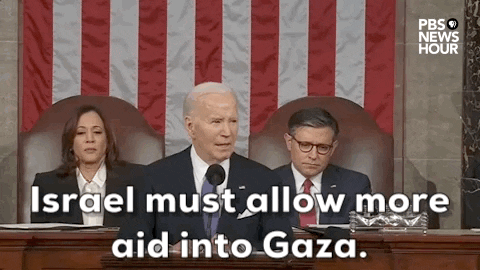 Joe Biden Israel GIF by PBS NewsHour