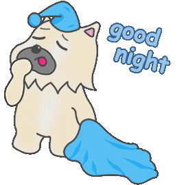 Tired Good Night Sticker by AridenaOSD