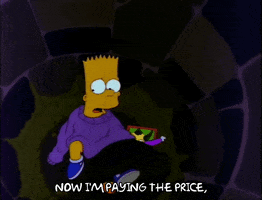 Scared Season 3 GIF by The Simpsons