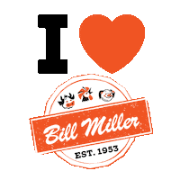 Heart Love Sticker by Bill Miller Bar-B-Q