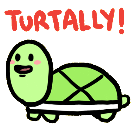 turtle blush Sticker by sketchnate