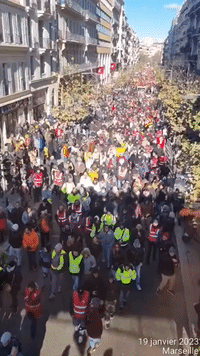 Thousands March in Marseille on Day of Strikes Against French Pension Reform