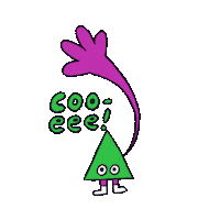 vickymadethis hello hi waving shape Sticker