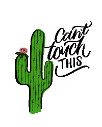 LadyChubbletters desert cactus arizona touch Sticker