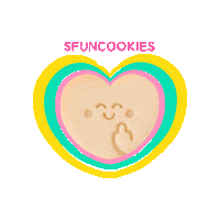 sfuncookies love cute heart rainbow Sticker