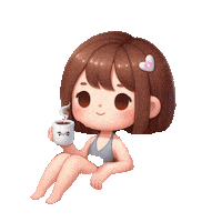 Coffee-Break Girl Sticker