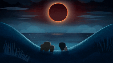 #puffin #rock #puffinrock #friends #solar #eclipse GIF by Puffin Rock