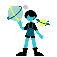 Girl Cosmos Sticker by CHI Software