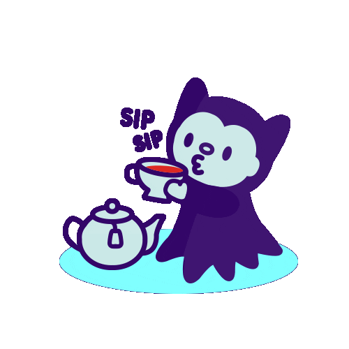 tigerwang giphyupload tea vampire gossip Sticker