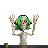 Skull Running Sticker by HAYWARD