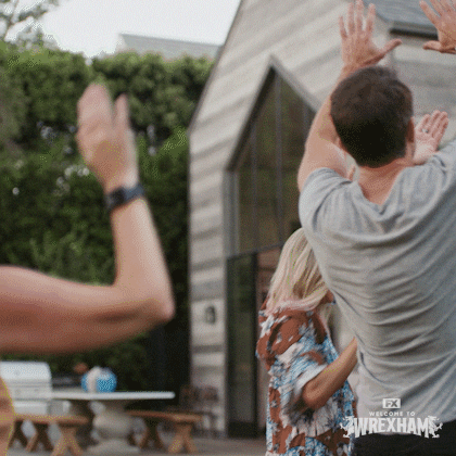 High Five Ryan Reynolds GIF by Welcome to Wrexham