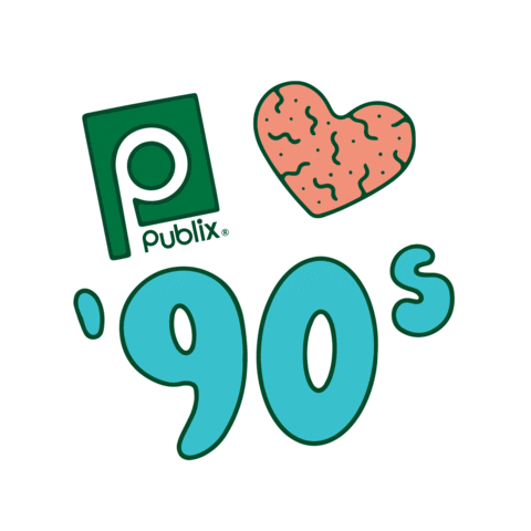I Love The 90S Sticker by Publix