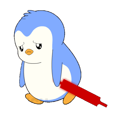 Sad Crypto Sticker by Pudgy Penguins