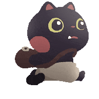 cat run Sticker by magicatchoo