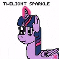 Midnight_Moonstar giphygifmaker pixel art mlp rainbow dash GIF