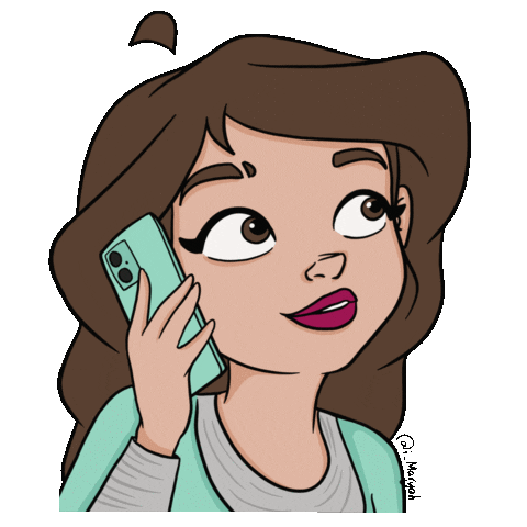On The Phone Maryah Sticker