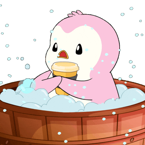 Snow Drinking Sticker by Pudgy Penguins