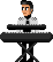 Music Producer Pixel Sticker