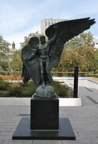 McGillLib art sculpture bronze 1938 GIF