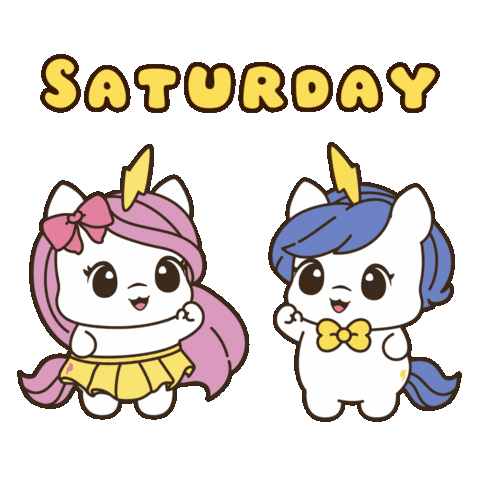 Good Times Saturday Sticker by Brave Unicorn