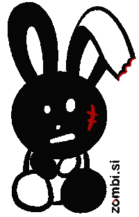 zombisi rabbit gamer zombie zombi Sticker